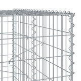 NNEVL Gabion Basket with Cover 800x100x200 cm Galvanised Iron