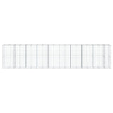 NNEVL Gabion Basket with Cover 950x100x200 cm Galvanised Iron