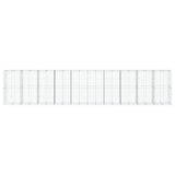 NNEVL Gabion Basket with Cover 1000x100x200 cm Galvanised Iron