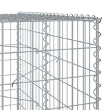 NNEVL Gabion Basket with Cover 1150x100x200 cm Galvanised Iron