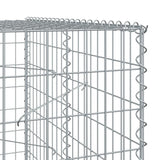 NNEVL Gabion Basket with Cover 1200x100x200 cm Galvanised Iron