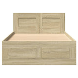 NNEVL Bed Frame with Headboard without Mattress Sonoma Oak 90x190 cm
