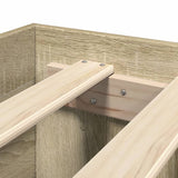 NNEVL Bed Frame with Headboard without Mattress Sonoma Oak 90x190 cm