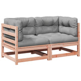 NNEVL 2 Piece Garden Sofa Set with Cushions Solid Wood Douglas Fir