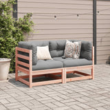 NNEVL 2 Piece Garden Sofa Set with Cushions Solid Wood Douglas Fir