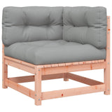 NNEVL 2 Piece Garden Sofa Set with Cushions Solid Wood Douglas Fir