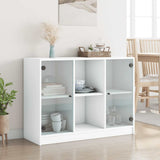 NNEVL Sideboard White 102x37x75.5 cm Engineered Wood