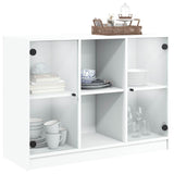 NNEVL Sideboard White 102x37x75.5 cm Engineered Wood
