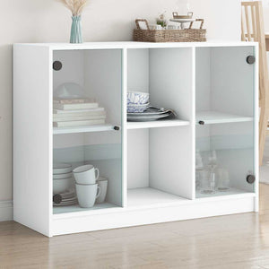 NNEVL Sideboard White 102x37x75.5 cm Engineered Wood