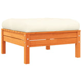 NNEVL 4 Piece Garden Sofa Set with Cushions Wax Brown Solid Wood Pine
