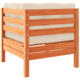 NNEVL 4 Piece Garden Sofa Set with Cushions Wax Brown Solid Wood Pine