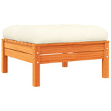 NNEVL 5 Piece Garden Sofa Set with Cushions Wax Brown Solid Wood Pine