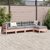 NNEVL 5 Piece Garden Sofa Set with Cushions Solid Wood Douglas Fir