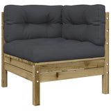 NNEVL 5 Piece Garden Sofa Set with Cushions Impregnated Wood Pine