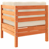 NNEVL 7 Piece Garden Sofa Set with Cushions Wax Brown Solid Wood Pine