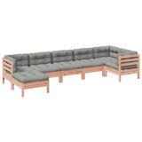 NNEVL 7 Piece Garden Sofa Set with Cushions Solid Wood Douglas Fir