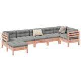 NNEVL 7 Piece Garden Sofa Set with Cushions Solid Wood Douglas Fir