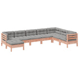 NNEVL 8 Piece Garden Sofa Set with Cushions Solid Wood Douglas Fir