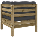 NNEVL 8 Piece Garden Sofa Set with Cushions Impregnated Wood Pine