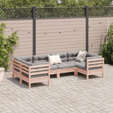NNEVL 6 Piece Garden Sofa Set with Cushions Solid Wood Douglas Fir