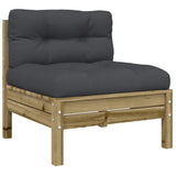 NNEVL 6 Piece Garden Sofa Set with Cushions Impregnated Wood Pine