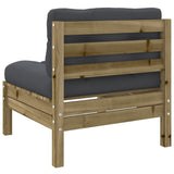 NNEVL 6 Piece Garden Sofa Set with Cushions Impregnated Wood Pine