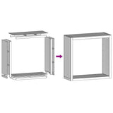 NNEVL Firewood Rack Black 100x40x100 cm Steel
