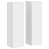 NNEVL Plant Stands 2 pcs White 17x17x60 cm Engineered Wood