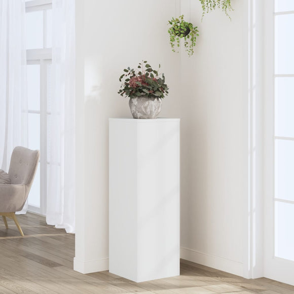 NNEVL Plant Stand White 33x33x100 cm Engineered Wood