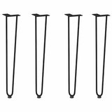 NNEVL hairpin legs for console tables for Console Table 4 pcs Black 72 cm Solid Steel