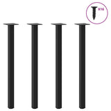 NNEVL Console Table Legs 4 pcs Black 72-74 cm Steel