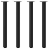NNEVL Console Table Legs 4 pcs Black 72-74 cm Steel