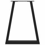 NNEVL Dining Table Legs V-Shape 2 pcs Black 60x(72-73) cm Steel