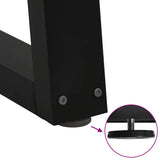 NNEVL Dining Table Legs V-Shape 2 pcs Black 60x(72-73) cm Steel