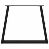 NNEVL Dining Table Legs V-Shape 2 pcs Black 70x(72-73.3) cm Steel