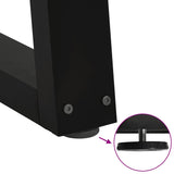 NNEVL Dining Table Legs V-Shape 2 pcs Black 70x(72-73.3) cm Steel
