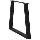 NNEVL Dining Table Legs V-Shape 2 pcs Black 80x(72-73.3) cm Steel