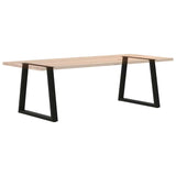 NNEVL Dining Table Legs V-Shape 2 pcs Black 80x(72-73.3) cm Steel
