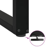 NNEVL Coffee Table Legs U-Shaped 2 pcs Black 38x(42-43) cm Steel