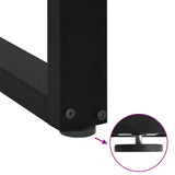 NNEVL Dining Table Legs U-Shaped 2 pcs Black 80x(72-73) cm Steel