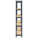 NNEVL 5-Layer Storage Shelves 2 pcs Anthracite Steel&Engineered Wood