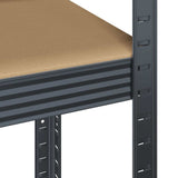 NNEVL 2 Piece 5-Layer Shelves Set Anthracite Steel&Engineered Wood