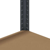 NNEVL 2 Piece 5-Layer Shelves Set Anthracite Steel&Engineered Wood