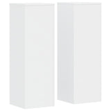 NNEVL Plant Stands 2 pcs White 33x33x100 cm Engineered Wood