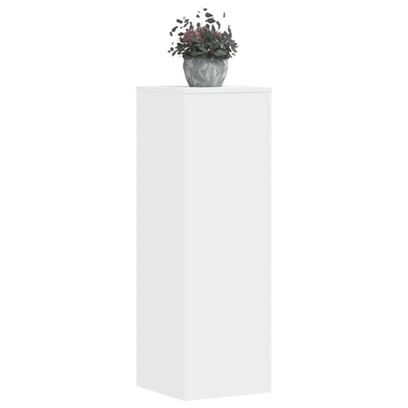 NNEVL Plant Stands 2 pcs White 33x33x100 cm Engineered Wood