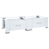 NNEVL Double Washing Machine Pedestal with Drawers White