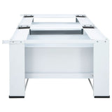 NNEVL Double Washing Machine Pedestal with Drawers White