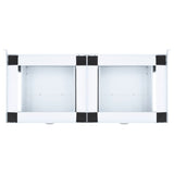 NNEVL Double Washing Machine Pedestal with Drawers White