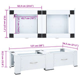 NNEVL Double Washing Machine Pedestal with Drawers White