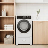 NNEVL Washing Machine Pedestal with Drawer White